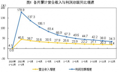 统计局：2021年全国规模以上工业企业利润增长34.3%